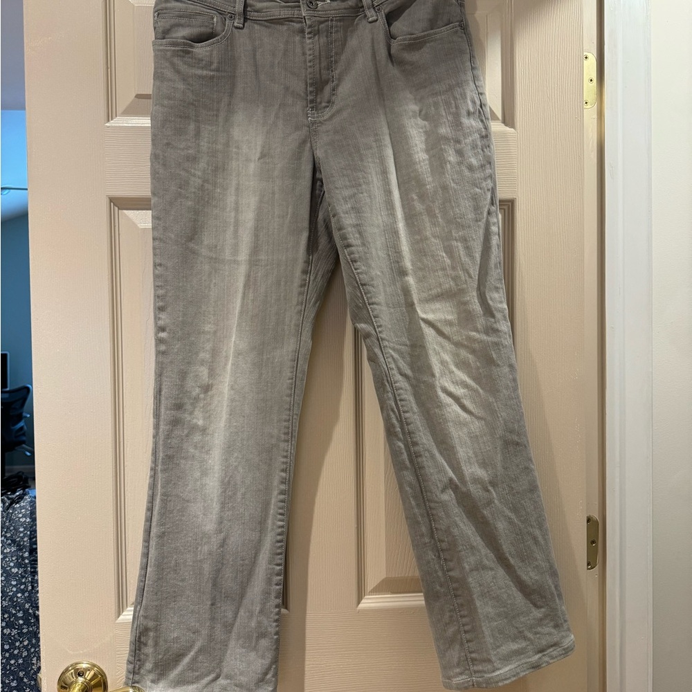 Chico's Gray Straight Leg Jeans Timeless Style